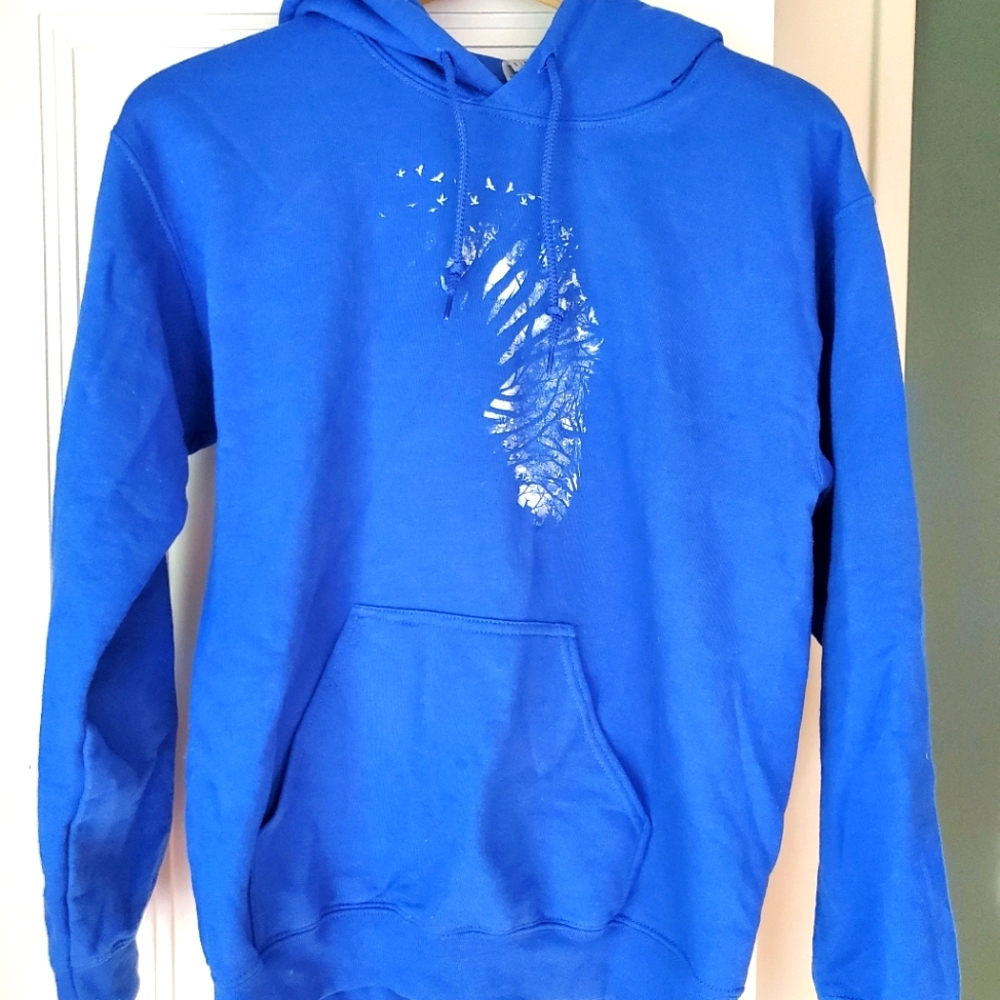 Unisex Small Hoodie Zebra Forest Graphic